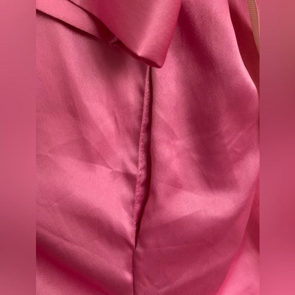 NWT Victoria’s Secret Silk Mini Robe: Pink with Cream Belt & Beaded Buckle M/L - Picture 7 of 16